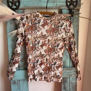 Western style thin material very cute with a graphic tee